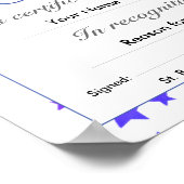 Schooldiploma of -onderscheiding voor kinderen poster (Hoek)