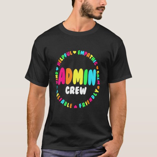 Schooldirectie-assistent Administratie Squad Adm T-shirt (Voorkant)
