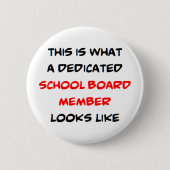 schooldirectielid, toegewijd ronde button 5,7 cm (Voorkant)
