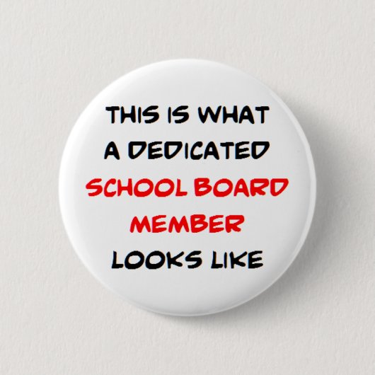 schooldirectielid, toegewijd ronde button 5,7 cm (Voorkant)