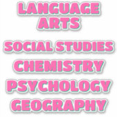 Schooleenstand Klasnaam Stickers (Voorkant)