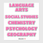 Schooleenstand Klasnaam Stickers (Vel)