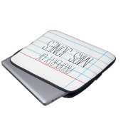 Schoolelektronica-computerzak met geruit papier laptop sleeve (Voorkant onderkant)