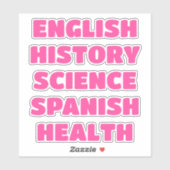 Schooletiquetten, esthetisch sticker (Vel)