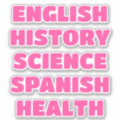 Schooletiquetten, esthetisch sticker (Voorkant)