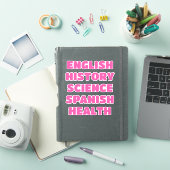 Schooletiquetten, esthetisch sticker (iPad Cover)