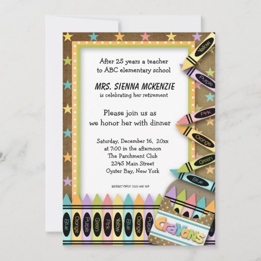 Schoolevenement Kaart (Voorkant)