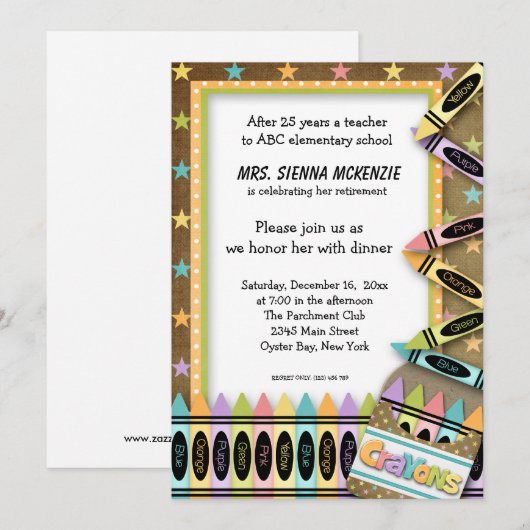 Schoolevenement Kaart (Voorkant / Achterkant)