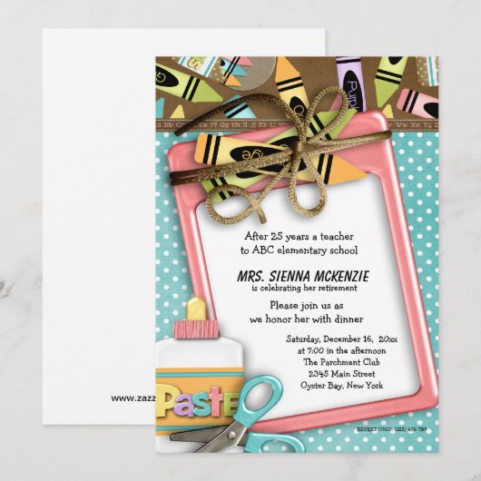 Schoolevenement Kaart (Voorkant / Achterkant)