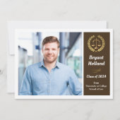 Schoolfotograaf: Brown & Gold Law School Kaart (Voorkant)