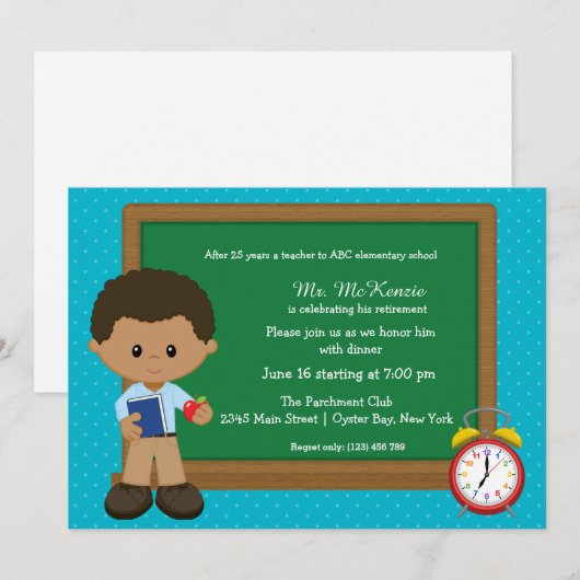 Schoolgebeurtenis * Kies achtergrondkleur Kaart (Voorkant / Achterkant)