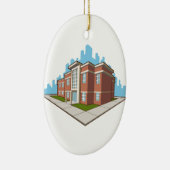 Schoolgebouw Keramisch Ornament (Rechts)