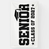 Schoolgeest Diploma Jaar Eindexamenklas 2027 Spandoek (Verticaal)