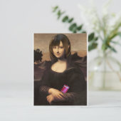 Schoolgirl stijl Mona Lisa Briefkaart (Staand voorkant)