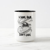 Schoolharen geven er niet om dat de school begint tweekleurige koffiemok (Center)