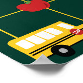 Schoolherinnering Onderwijs Kalender Poster voor h (Hoek)