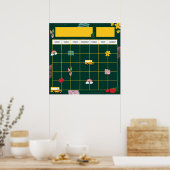 Schoolherinnering Onderwijs Kalender Poster voor h (Keuken)