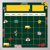 Schoolherinnering Onderwijs Kalender Poster voor i (Voorkant)