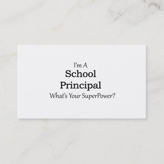 schoolhoofd visitekaartje (Voorkant)