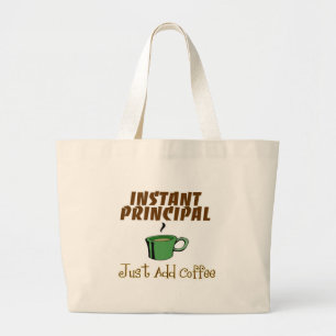 Schoolhoofden geven "gewoon koffie toevoegen" grote tote bag