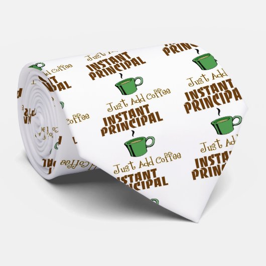 Schoolhoofden geven "gewoon koffie toevoegen" stropdas (Opgerold)