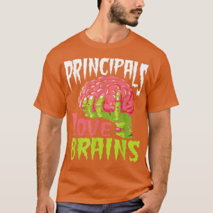 Schoolhoofden Liefde Brains Zombie-leraar Funny T-shirt
