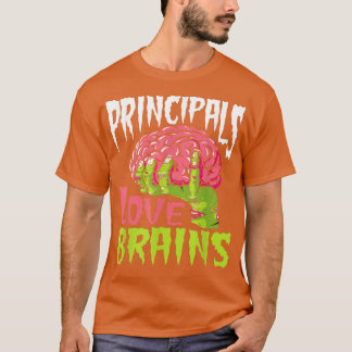 Schoolhoofden Liefde Brains Zombie-leraar Funny T-shirt