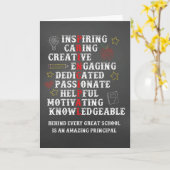 Schoolhoofdwaardering bedankt Chalkboard Kaart (Gele Bloem)