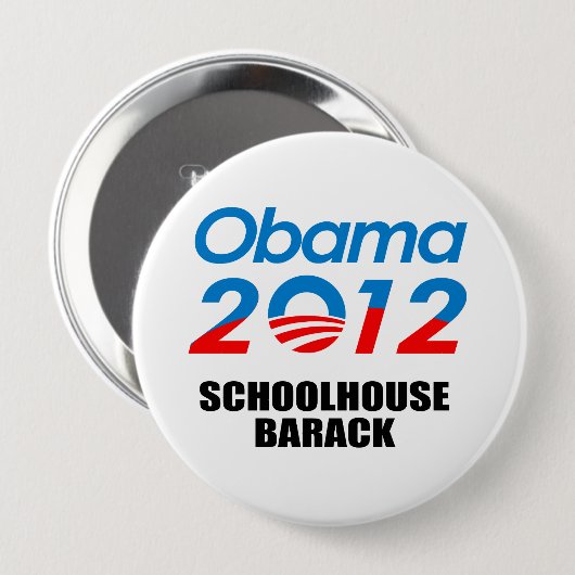 SCHOOLHOUSE BARACK RONDE BUTTON 4,0 CM (Voorkant /achterkant)