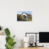 Schoolhouse Covered Bridge, Vermont Poster (Thuiskantoor)
