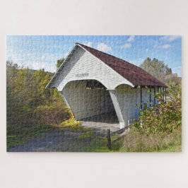 Schoolhouse Covered Bridge, Vermont Poster Legpuzzel