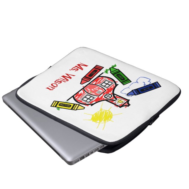 Schoolhouse & Crayons Electronics Bag voor leraren Laptop Sleeve (Voorkant onderkant)