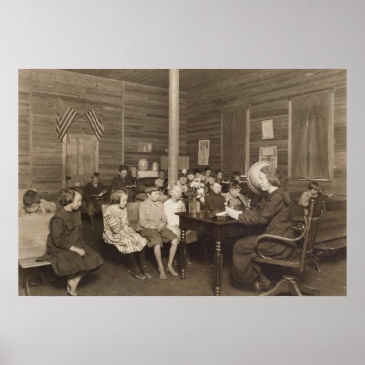 Schoolhouse door Lewis Hine, 1921 Poster (Voorkant)