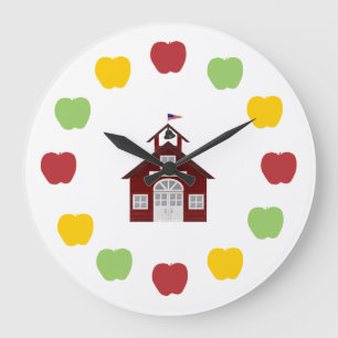 Schoolhouse en appels grote klok