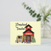Schoolhouse Preschool leraar overhemden en cadeaus Briefkaart (Staand voorkant)