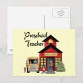 Schoolhouse Preschool leraar overhemden en cadeaus Briefkaart (Voorkant / Achterkant)