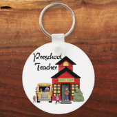 Schoolhouse Preschool leraar overhemden en cadeaut Sleutelhanger (Voorkant)