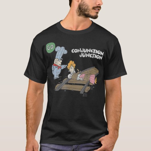 Schoolhouse Rock Conjunction Junction Railroad T-shirt (Voorkant)