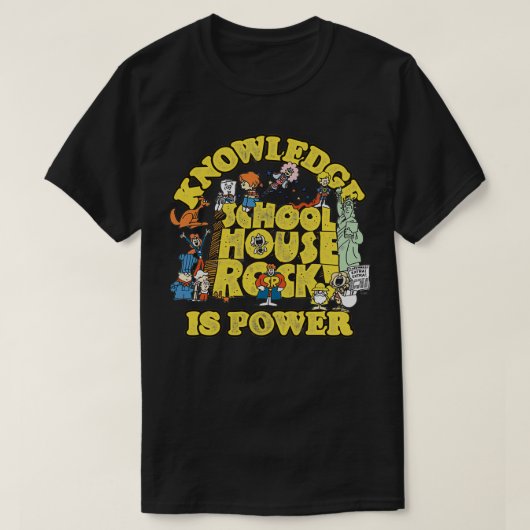 Schoolhouse Rock Knowledge is Power Logo Group Pul T-shirt (Design voorkant)