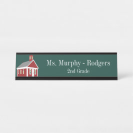 Schoolhuis Groene Teacher's Desk Hanging Wall Bureau Naambordje