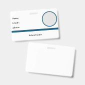 schoolidentiteitsbewijs badge (Voor- en achterkant)
