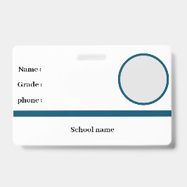 schoolidentiteitsbewijs badge