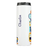 Schoolillustraties, aangepaste naam tumbler thermosbeker (Achterkant)
