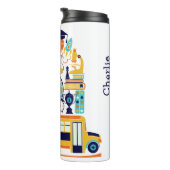 Schoolillustraties, aangepaste naam tumbler thermosbeker (Geroteerd rechts)
