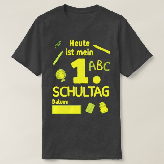 Schoolinschrijving 2020 schoolklas 1 t-shirt (Design voorkant)