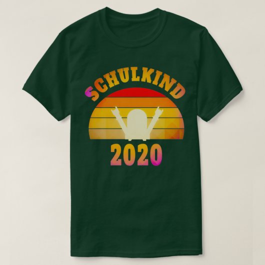 Schoolinschrijving begin schoolkinderretro 1 t-shirt (Design voorkant)