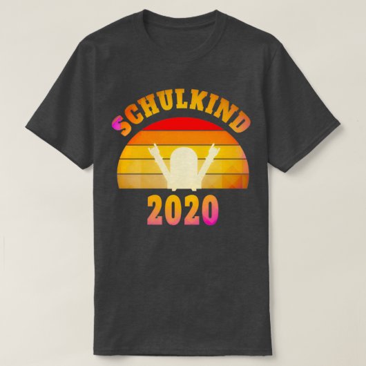 Schoolinschrijving begin schoolkinderretro t-shirt (Design voorkant)