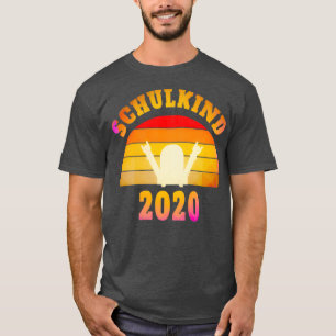 Schoolinschrijving begin schoolkinderretro t-shirt