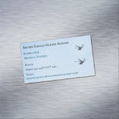 schoolinstructeur-piloot-helikoptervlucht magnetisch visitekaartje (Voorbeeld)