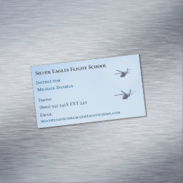 schoolinstructeur-piloot-helikoptervlucht magnetisch visitekaartje